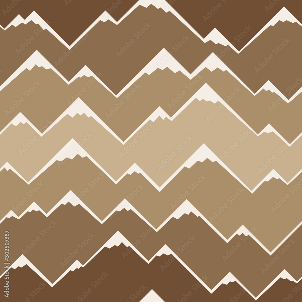 Abstract mountains with snowy peaks seamless pattern. Abstract mountains with snowy peaks seamless pattern.