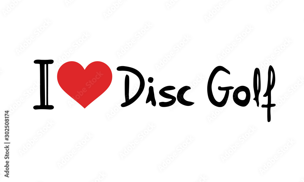 I love disc golf symbol