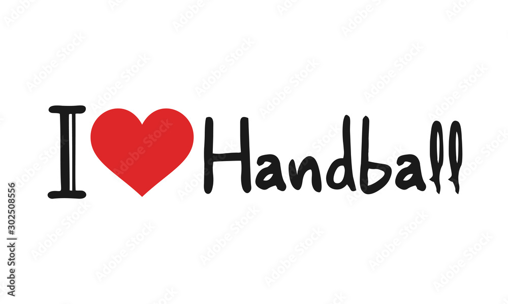I love Handball symbol