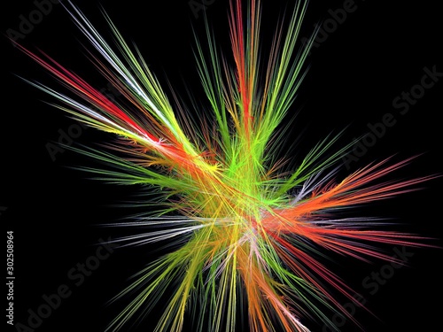 decorative fireworks and black background