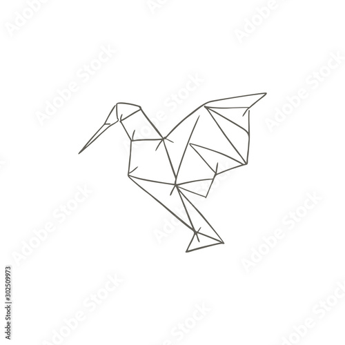 origami bird illustration
