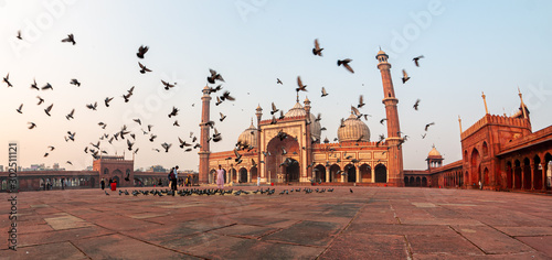 Jama Masjid is the principal mosque of Old Delhi in India photo