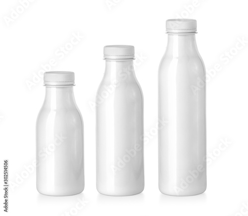 plastc bottle with milk