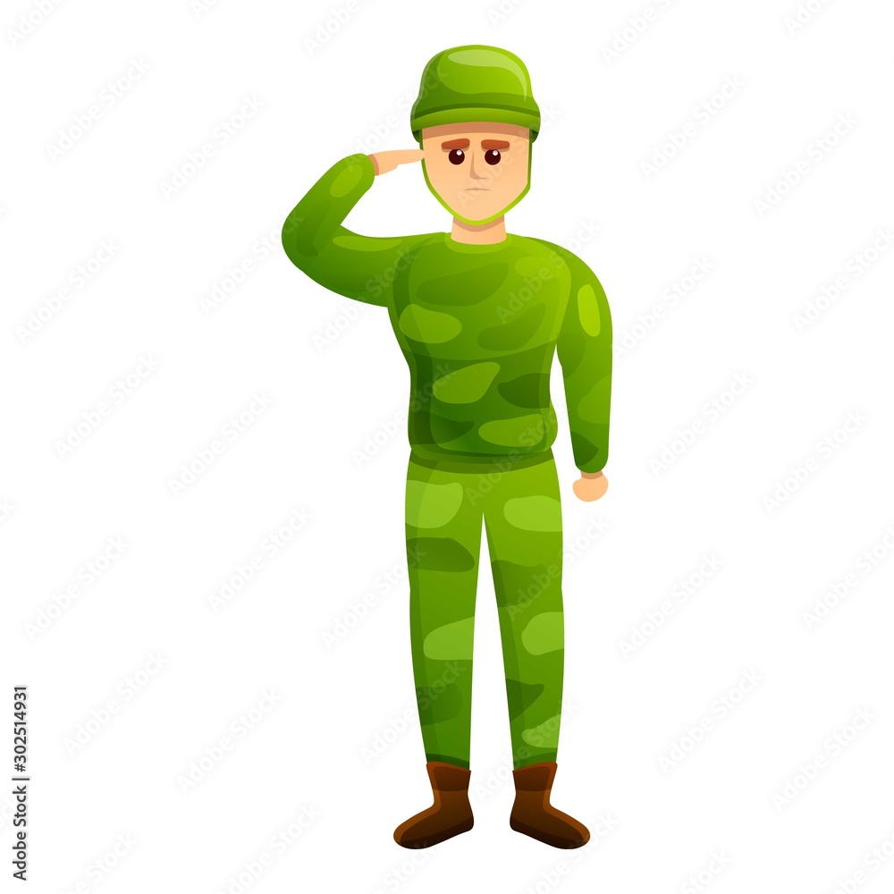Army soldier icon. Cartoon of army soldier vector icon for web design isolated on white background Army soldier icon. Cartoon of army soldier vector icon for web design isolated on white background