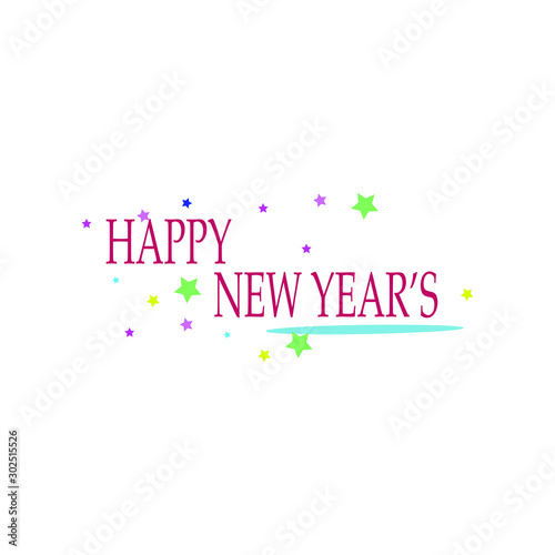 Happy New Year. Holiday Vector Illustration