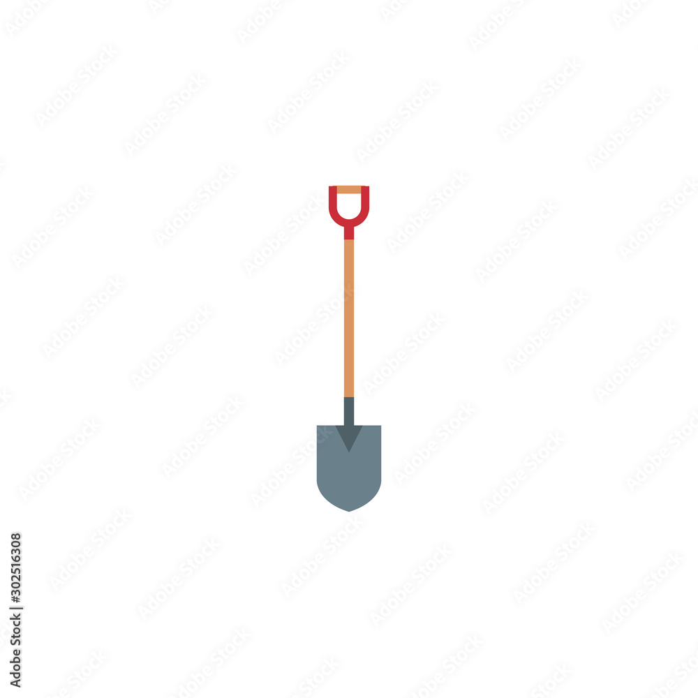 Isolated shovel utensil icon flat design Isolated shovel utensil icon flat design