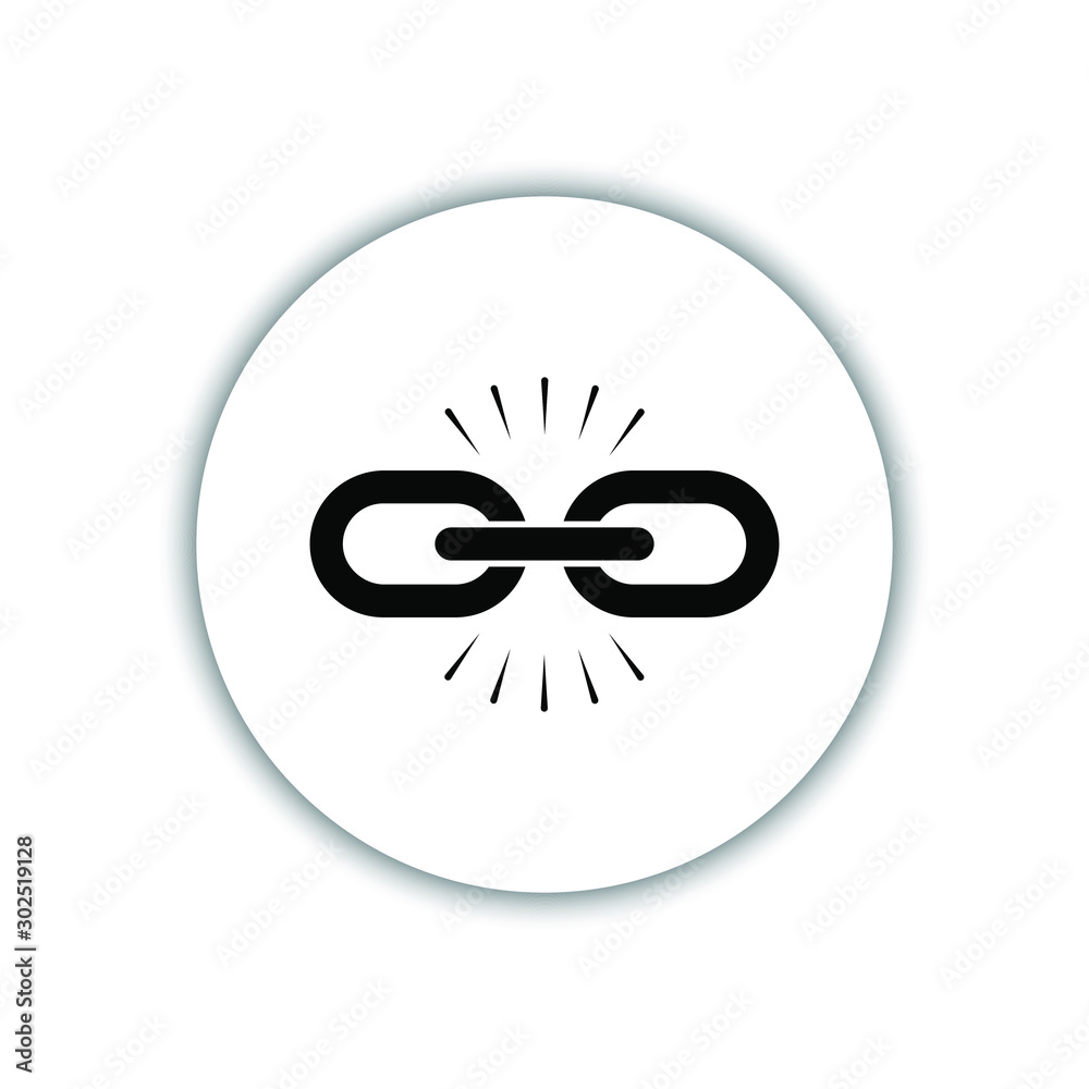 Chain symbol, link icon design isolated on white background. Vector illustration Chain symbol, link icon design isolated on white background. Vector illustration