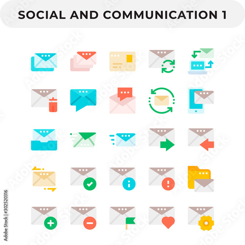 Flat Icons Pack for UI. Pixel perfect vector icon set for web design and website application.