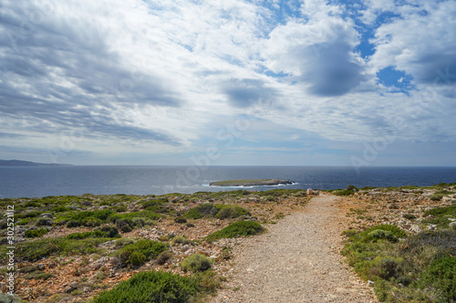 Beautiful Landscape with sea in Menorca island Spain