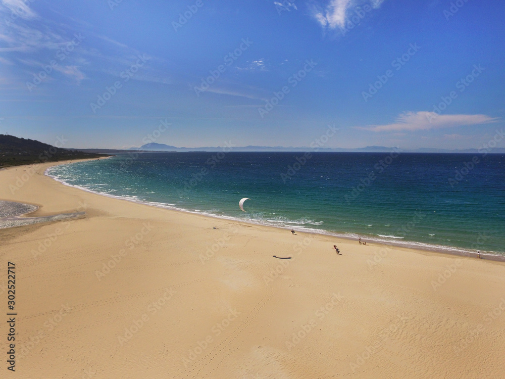Aerial View of Punta Paloma Beach An famous beach attraction for Kite-surf Wind-surf 