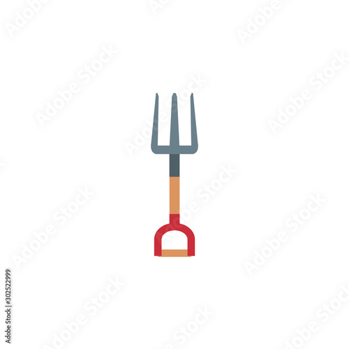 Isolated rake utensil icon flat design