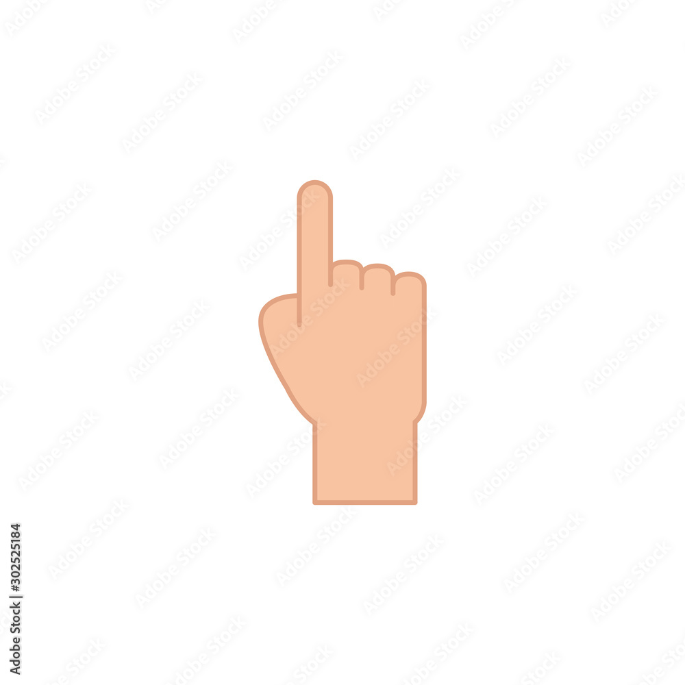Isolated hand signal icon fill design Isolated hand signal icon fill design