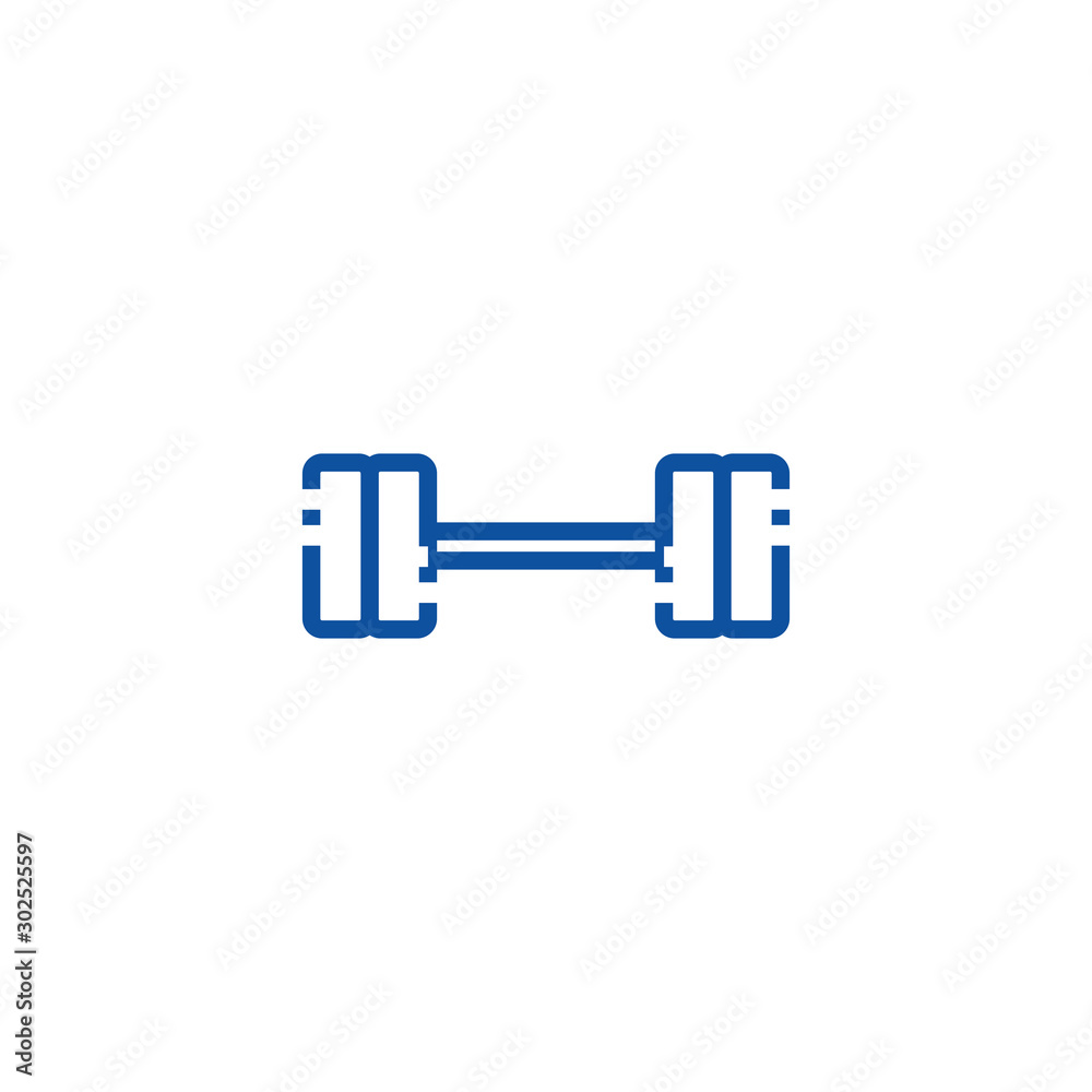 Isolated gym weight line design Isolated gym weight line design