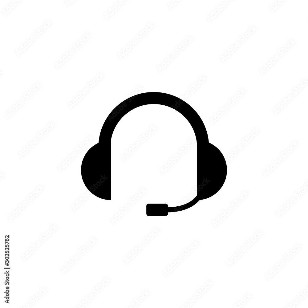 Digital headphones icon line design