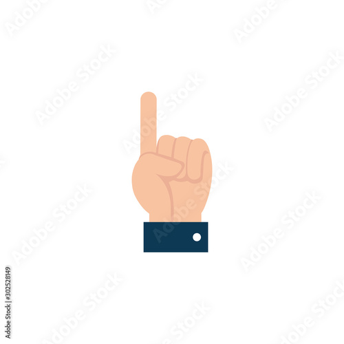 Isolated hand signal icon flat design