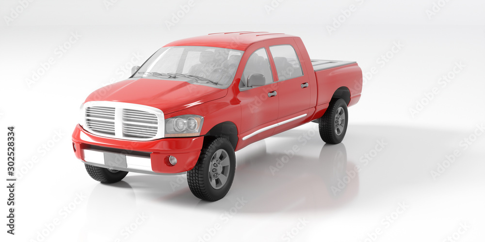 red car on a white background close-up red car on a white background close-up