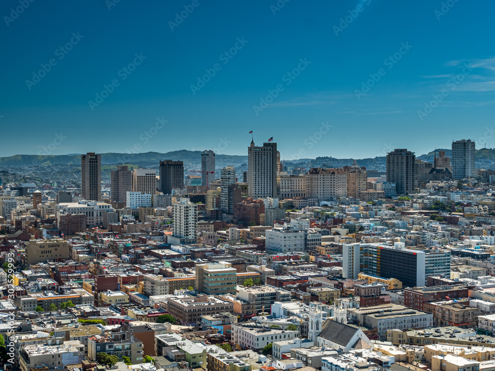 Fototapeta premium Streets of San Fransciso Top view