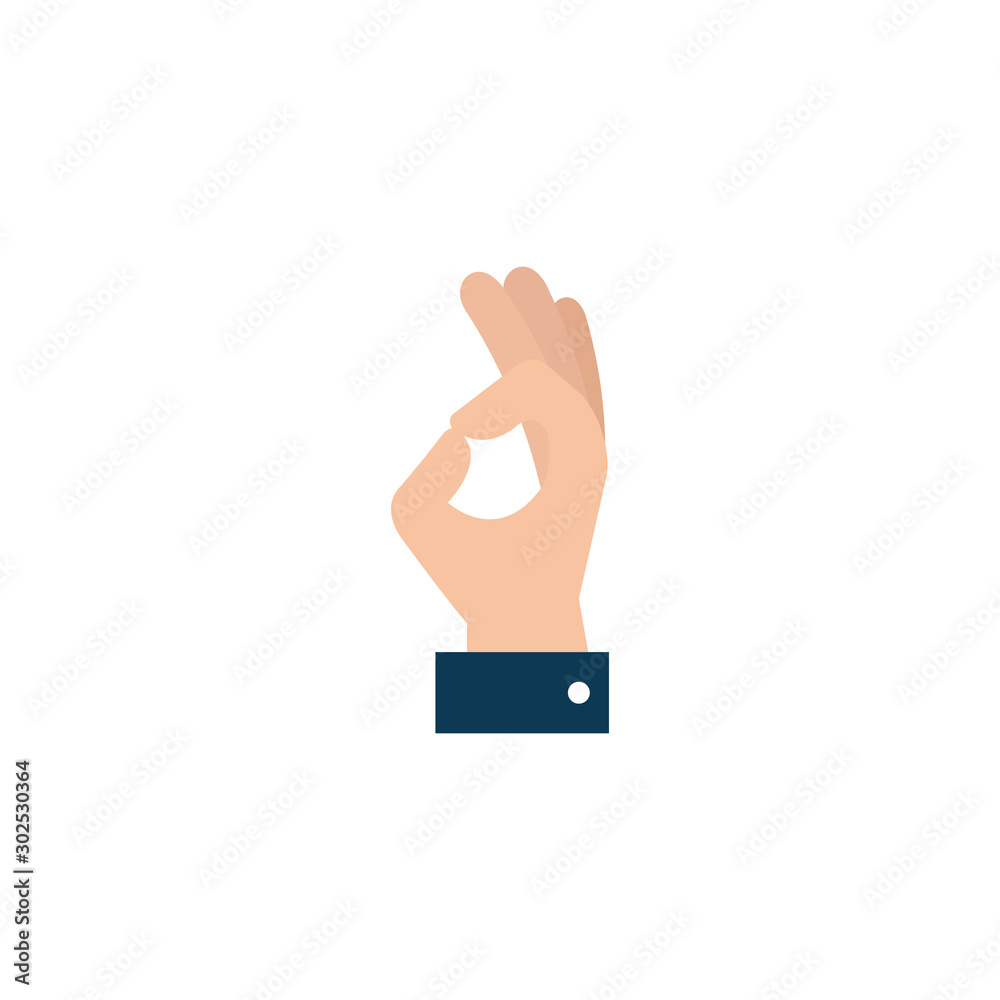 Isolated hand signal icon flat design Isolated hand signal icon flat design