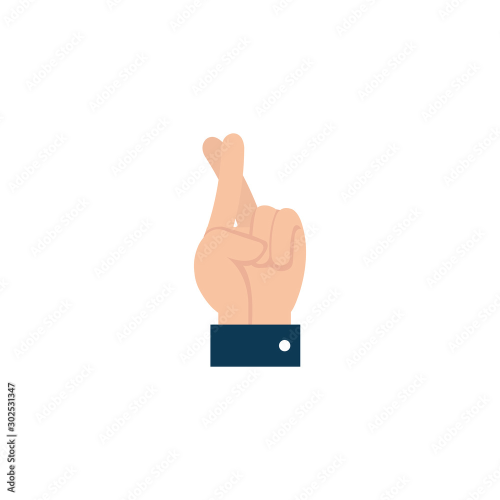 Isolated hand signal icon flat design Isolated hand signal icon flat design