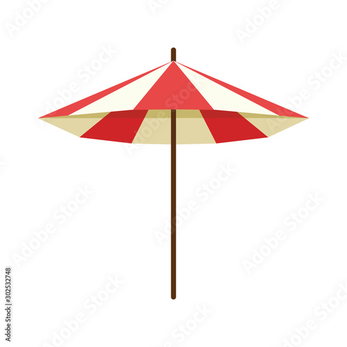 beach parasol icon, flat design