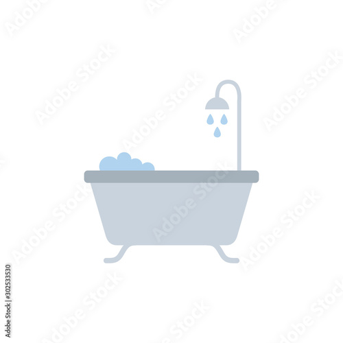 Isolated bath icon flat design