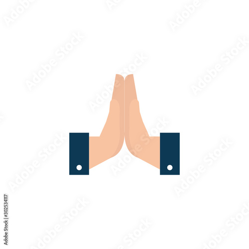 Isolated hand signal icon flat design