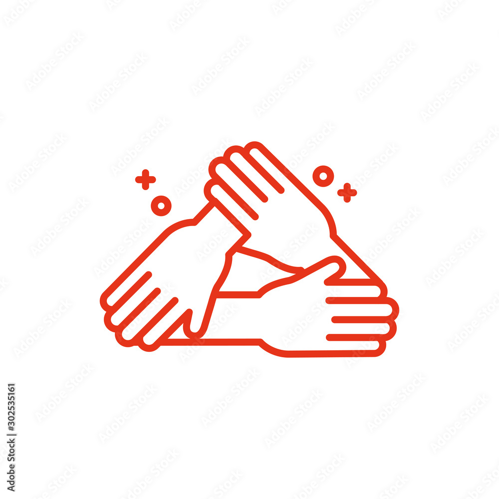Obraz premium Isolated hands and help icon line design