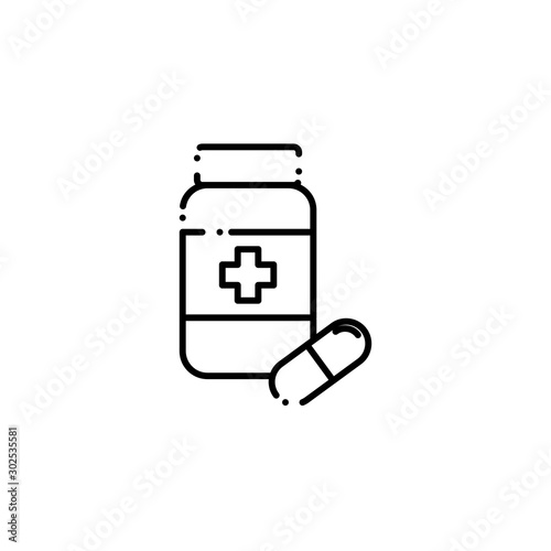 Isolated medical medicine icon line design