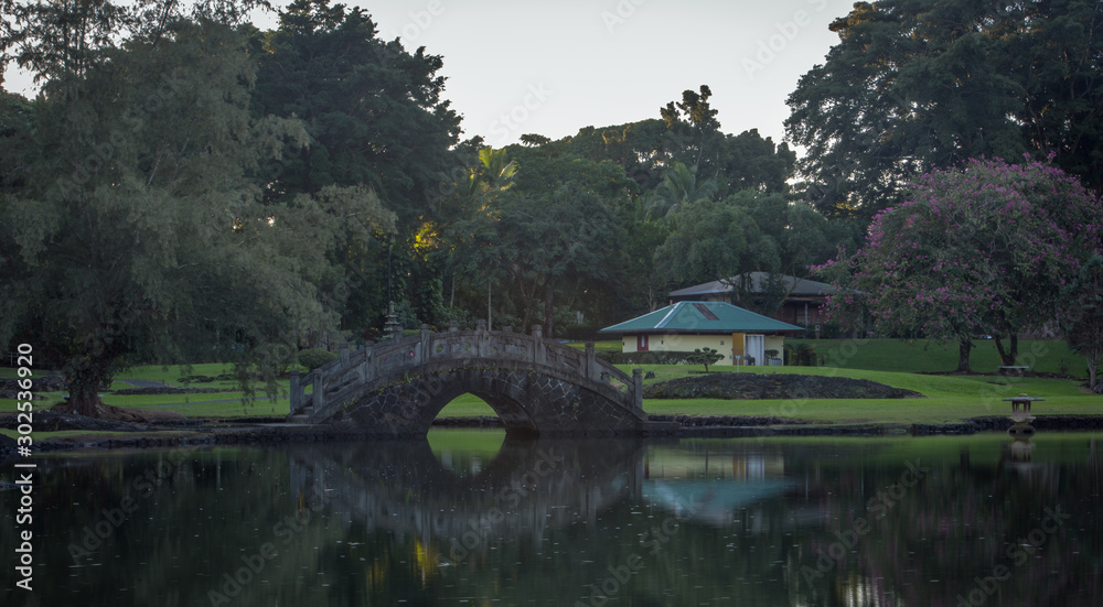 Stone bridge in a park