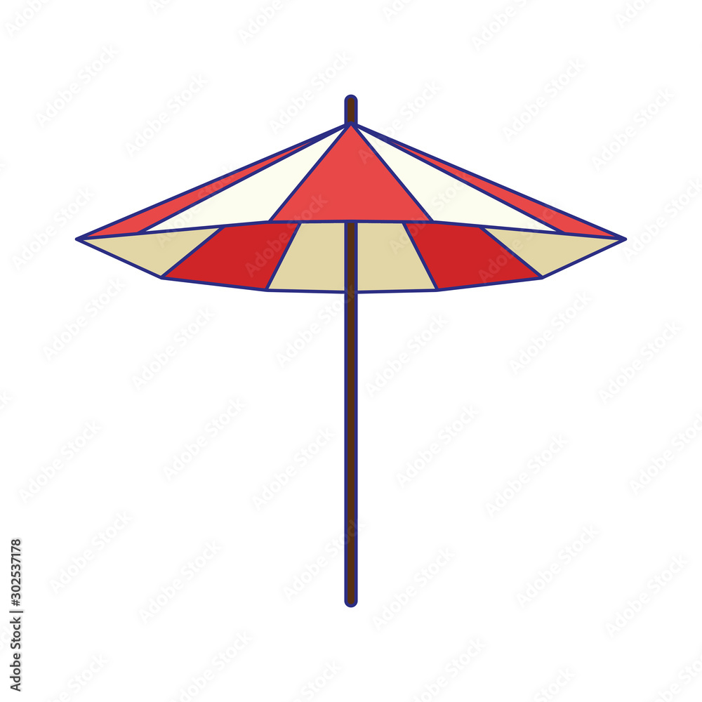Obraz premium beach parasol icon, flat design