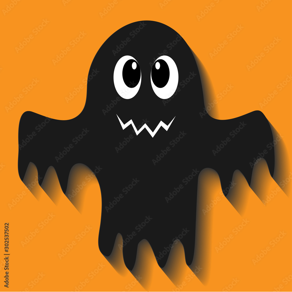 Isolated ghost icon on a orange Background. Ghost vector icon. Simple flat style design elements. Isolated ghost icon on a orange Background. Ghost vector icon. Simple flat style design elements.