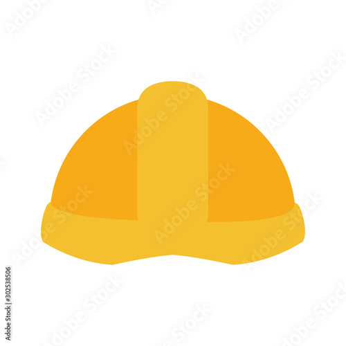 construction helmet icon, flat design