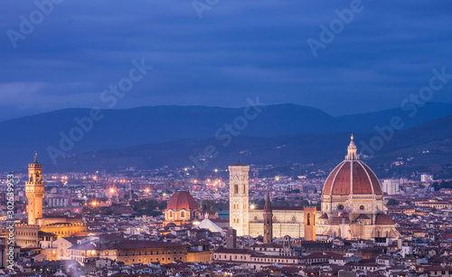 Night view Firenze, Italy. Santa Maria del Fiore Duomo