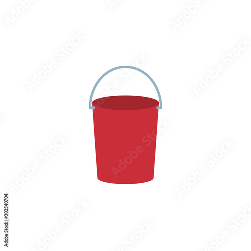 Isolated bucket utensil icon flat design