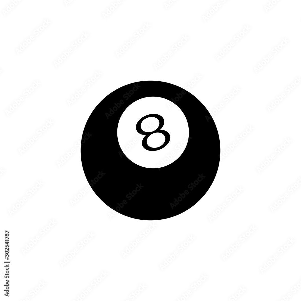 Isolated casino billiard ball icon flat design Isolated casino billiard ball icon flat design