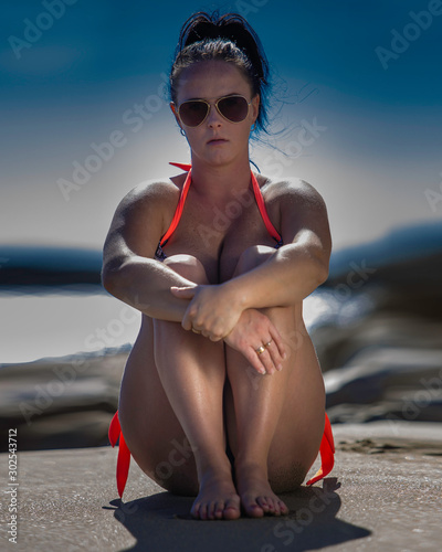 Kobieta na Plaży 
