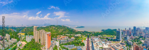 Fototapeta Naklejka Na Ścianę i Meble -  Aerial aerial photographof of urban architecture in Xiangzhou District, Zhuhai City, Guangdong Province, China