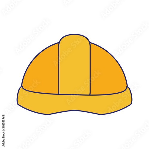 construction helmet icon, flat design