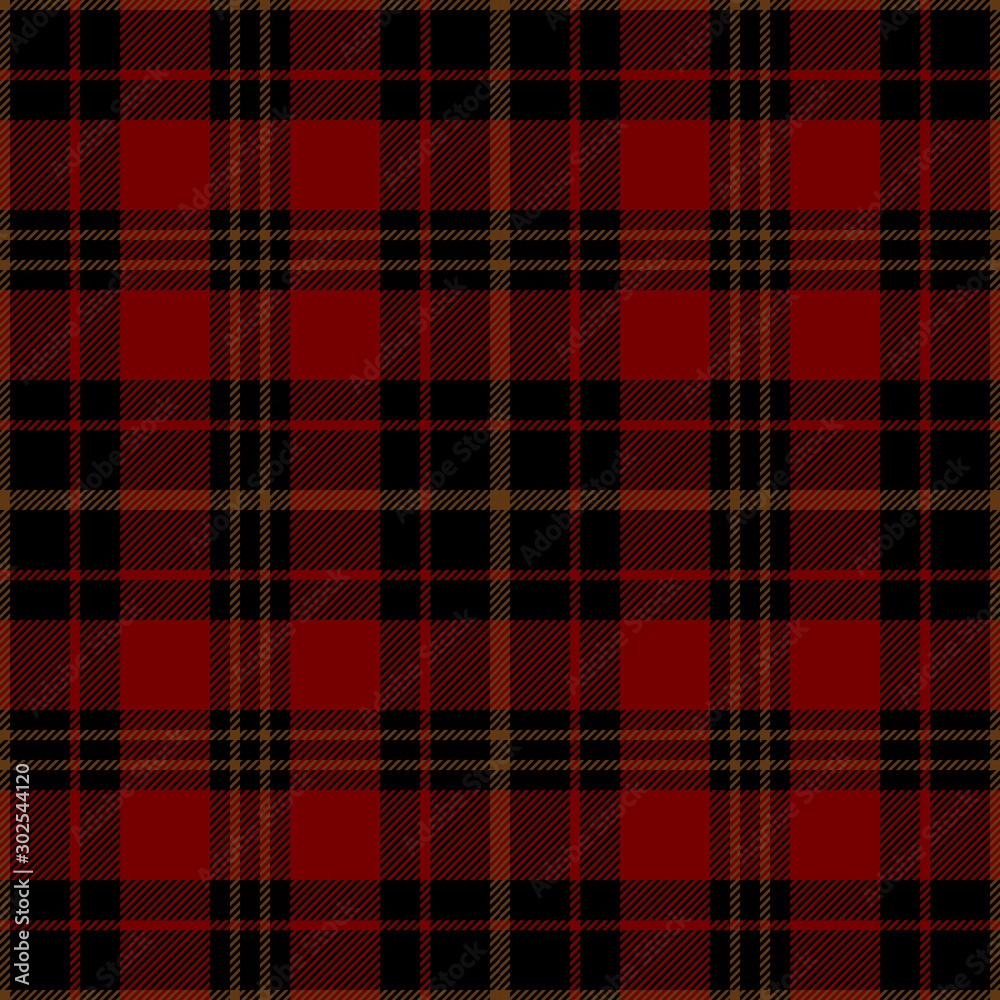 Obraz premium Red, black and brown tartan plaid. Stylish textile pattern.