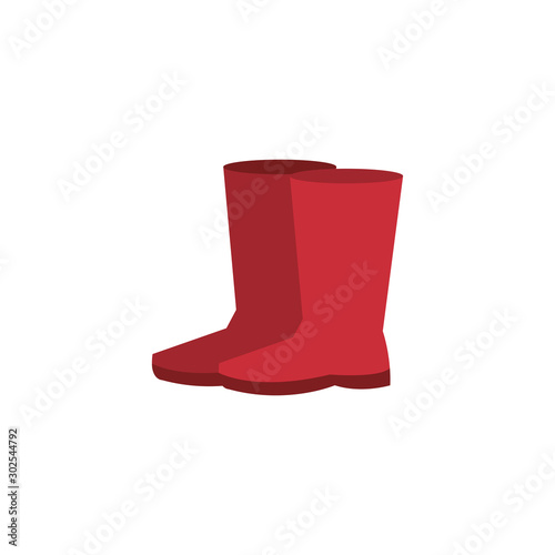 Isolated farm boots icon flat design