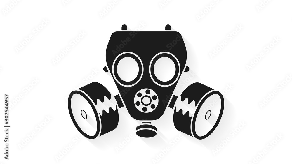 Gas Mask Vector Icon For Web Design And Desktop. Chemical Attack. Vector Gas Mask Vector Icon For Web Design And Desktop. Chemical Attack. Vector