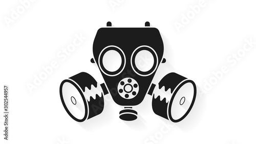 Gas Mask Vector Icon For Web Design And Desktop. Chemical Attack. Vector