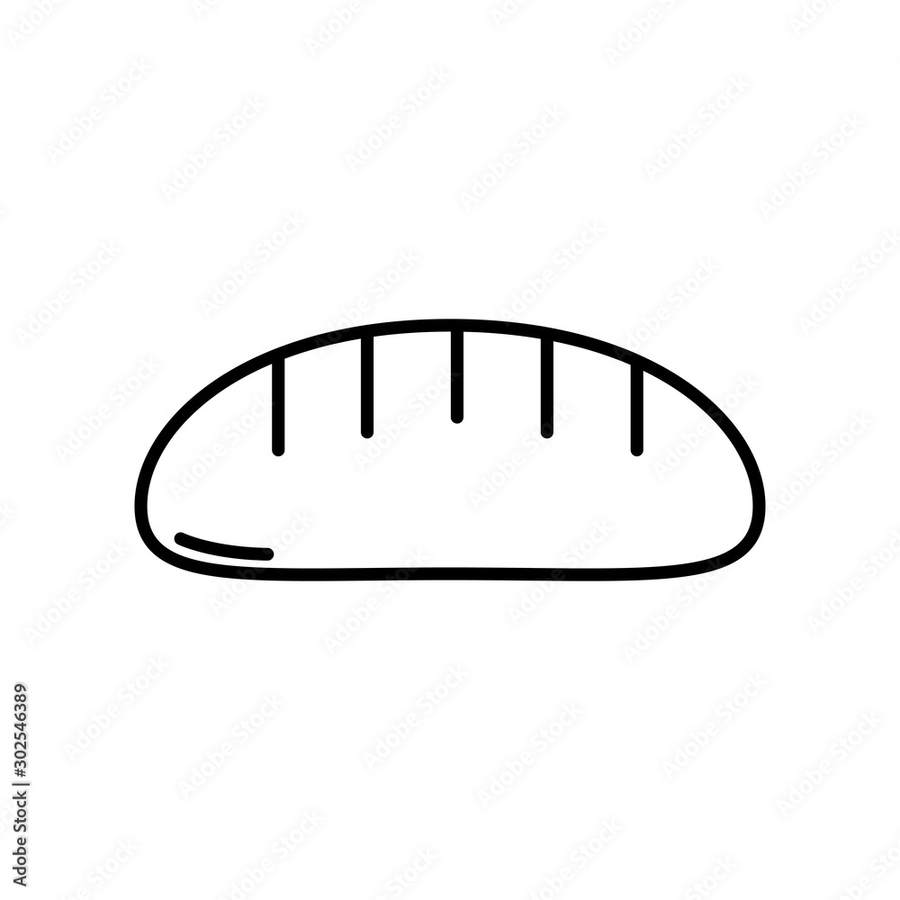 Isolated bread icon line design Isolated bread icon line design