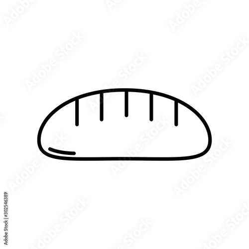 Isolated bread icon line design