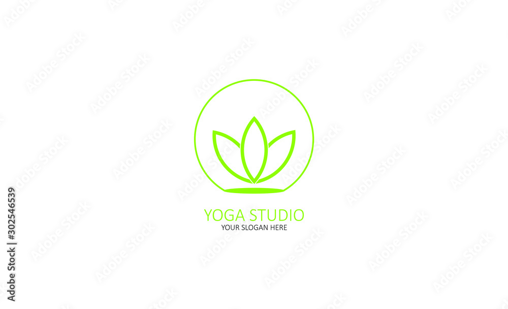 creative Yoga studio Logo template vector icon design with symbols of people meditating and lotus flowers. creative Yoga studio Logo template vector icon design with symbols of people meditating and lotus flowers.
