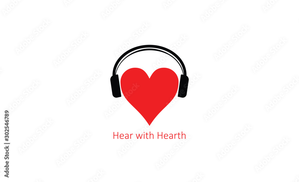 simple creative unique Love music logo template design, Vector illustration for Valentine's day and musical notes, hear with heart simple creative unique Love music logo template design, Vector illustration for Valentine's day and musical notes, hear with heart