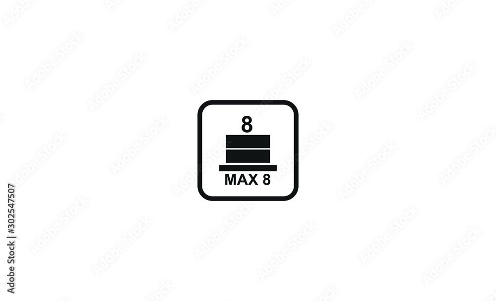 most used Packaging symbols icon on vector cardboard background maximum eigth For box, design, freight shipping transportation. most used Packaging symbols icon on vector cardboard background maximum eigth For box, design, freight shipping transportation.