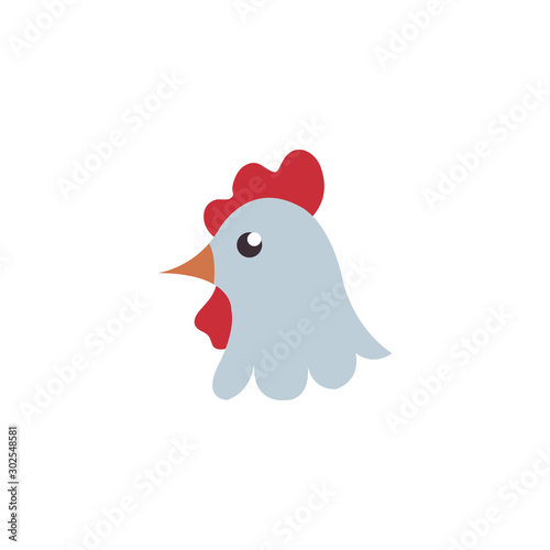 Isolated chicken icon flat design