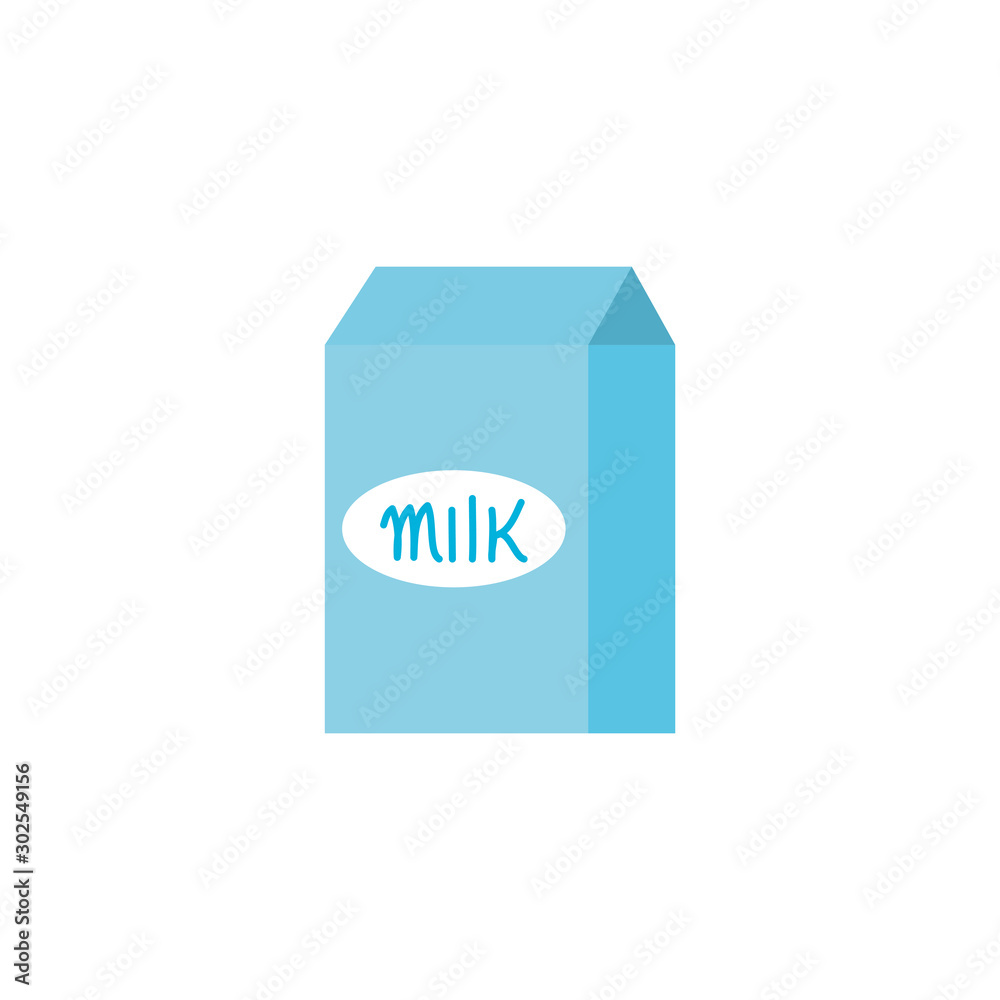 Isolated milk box icon flat design Isolated milk box icon flat design