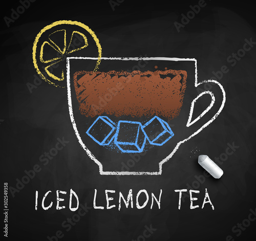 Vector sketch of Iced Lemon Black Tea